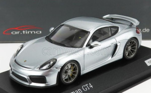 Minichamps Porsche Cayman GT4, 2015, srebrny