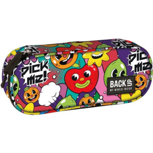 Piórnik owalny owoce z buźkami BACKUP 4 model A 93 Pick me Derform