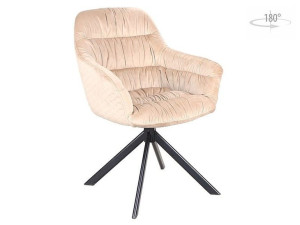 Krzesło Astoria Velvet Czarny Stelaż / Beż Bluvel 28