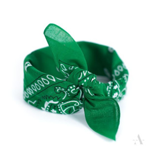 Bandama Bandamka 100% bawełna Bandana zielona