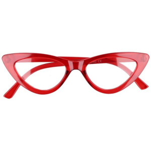 Czerwone okulary zerówki dla dziewczynki PIN UP
