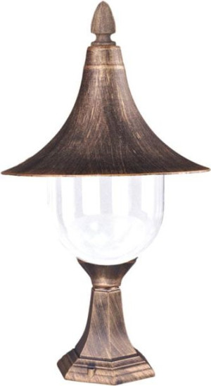 Niska zewnętrzna lampa stojąca K-8128 czarna/złota z serii BOSTON
