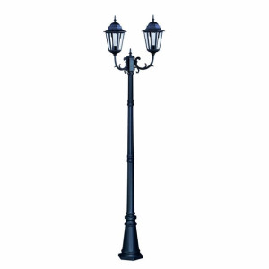 Wysoka latarnia zewnętrzna lampa stojąca K-7006A2/2 czarna z serii LOZANA