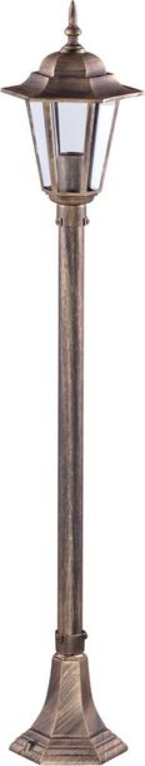 Niska zewnętrzna lampa stojąca K-6009B czarna/złota z serii STANDARD