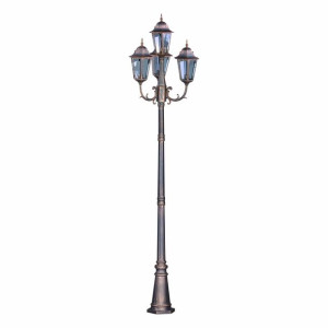 Wysoka zewnętrzna lampa stojąca K-7006A2/4 czarna/złota z serii LOZANA