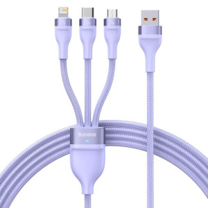 Baseus Kabel Flash Series II 3w1 USB na Typ C, Lightning, micro USB 100W 6A