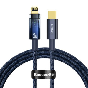Baseus Kabel Explorer Typ C na Lightning 20W 1 metr CATS000003 niebieski