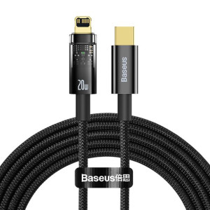 Baseus Kabel Explorer Typ C na Lightning 20W 2 metry CATS000101 czarny