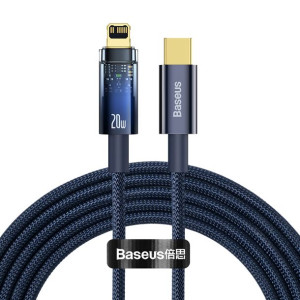 Baseus Kabel Explorer Typ C na Lightning 20W 2 metry CATS000103 niebieski