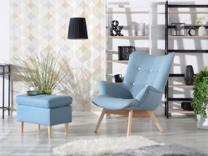 Piękny Fotel Skandynawski Uszak Salon Kolory