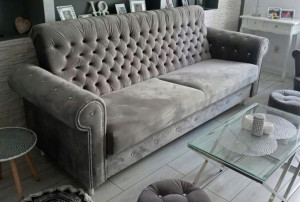 Kanapa Sofa Skandynawska Rozkładana Chesterfield