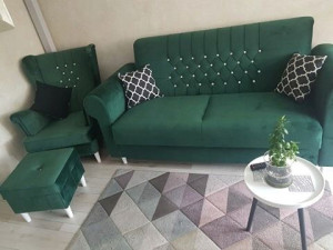 Kanapa Sofa Skandynawska Rozkładana Chesterfield