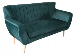 Sofa SKANDYNAWSKA 2-os butelkowa zieleń NOWOŚĆ