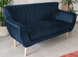 Sofa SKANDYNAWSKA 2-osobowa GRANATOWA NOWOŚĆ