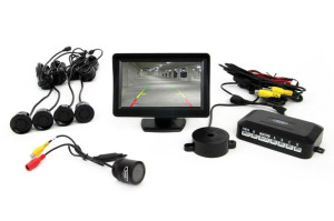 Zestaw czujników 4 sensory czarne TFT 4,3 z kamerą Night Vision 301