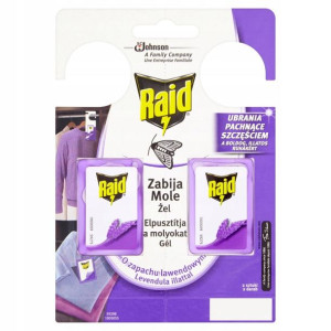 Raid zawieszki przeciw molom w żelu lawenda 2 x 3g