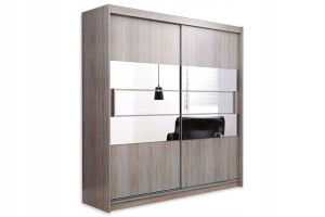 Szafa przesuwna LOUIS 02 200cm lustro dąb sonoma