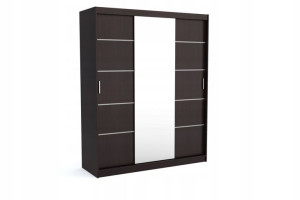 Szafa przesuwna pojemna Rico 180cm wenge z lustrem