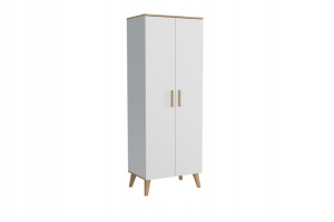 stylowa solidna szafa DITA 80cm drewno retro biały