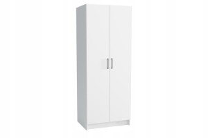 Szafa 2d ubraniowa Zetel 75cm biała półki wieszak