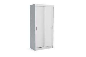 Szafa przesuwna NICO 1 100cm dwudrzwiowa biała led