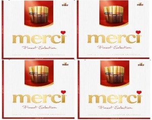 4x250g MERCI Czerwone czekoladki praliny