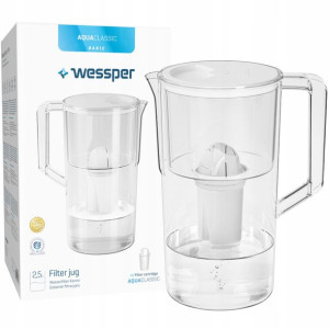 Dzbanek filtrujący Wessper AquaClassic Basic 2,5 l biały + WKŁAD