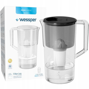 Dzbanek filtrujący Wessper AquaClassic Basic 2,5 l czarny + WKŁAD