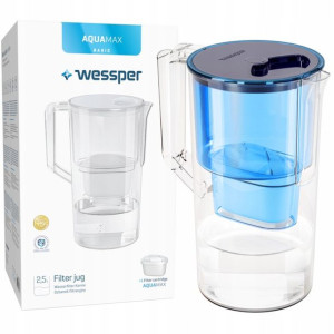Dzbanek filtrujący Wessper AquaMax Basic 2,5 l niebieski + wkład