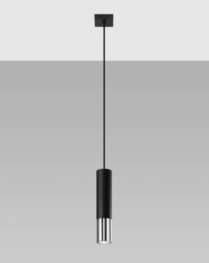 Lampa Wisząca Loopez 1 Czarny/chrom