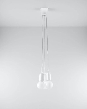 Lampa Wisząca Diego 3 Biała