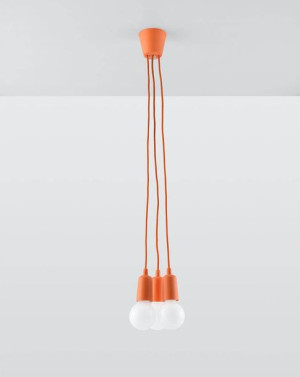 Lampa Wisząca Diego 3 Pomarańczowy
