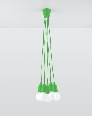 Lampa Wisząca Diego 5 Zielony