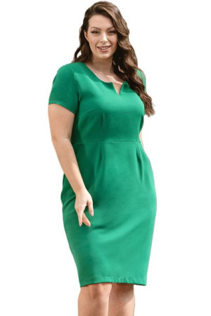 Sukienka WILMA odcinana elegancka zielona 56