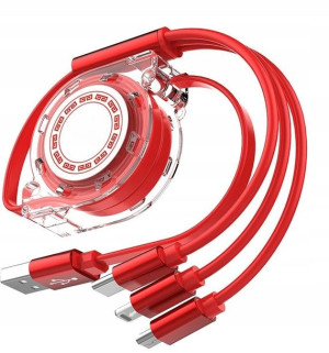 kabel USB do smartphona 3 końcówki 1,0m rozwijane