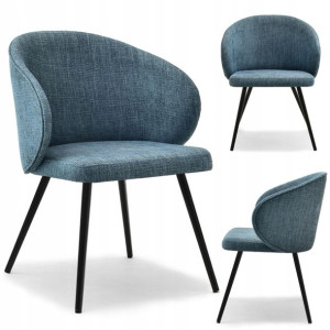 Designerskie Krzesło Z Tkaniny Sensi Jeansowy Czar