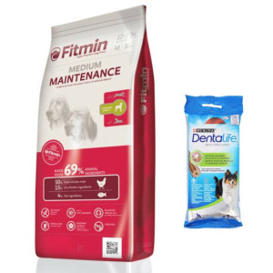 FITMIN Medium Maintenance 15kg + Purina Dentalife Medium 69g GRATIS!