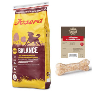 JOSERA Balance Senior/Light 15kg + Kość do żucia dla seniorów 12cm