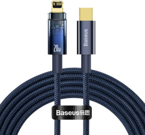 Kabel Baseus Explorer Series USB-C – Lightning 20W 2m niebieski