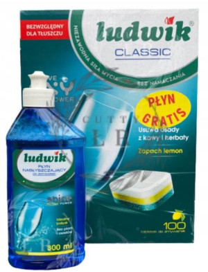 Ludwik tabletki do zmywarki 100szt + nabłyszczacz!