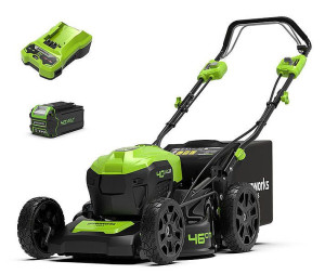 40V Kosiarka 46cm z napędem GREENWORKS GD40LM46SPK4 - Zestaw ładowarka + ak