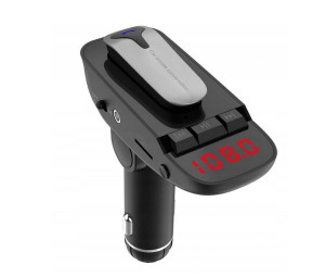 Transmiter FM głośnomówiący bluetooth aux