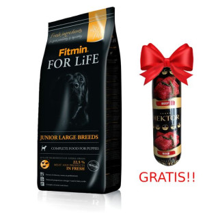 FITMIN For Life Junior Large Breeds 15kg  + Baton mięsny GRATIS!!!