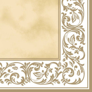 Serwetki Złoty Ornament Urodziny 33x33 Cm