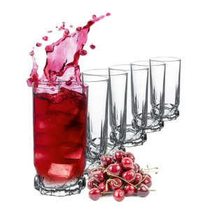 Komplet 6 szklanek long-drink do napojów i drinków Ibiza 300 ml wysokie