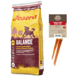 JOSERA Balance Senior/Light 15kg + Paseczki ze skóry jelenia 12cm 5szt