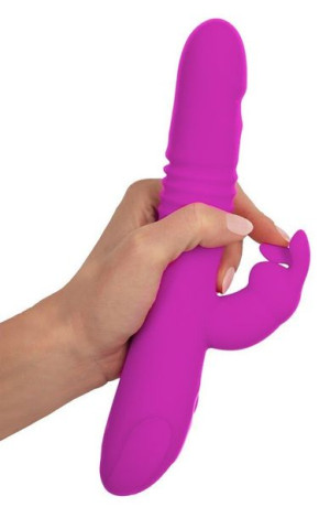 Wibrator z funkcją pchnięcia 24,8cm Sweet Smile
