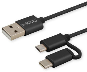 Kabel 2W1 Usb Microusb / Typ C 1M Savio Cl-128