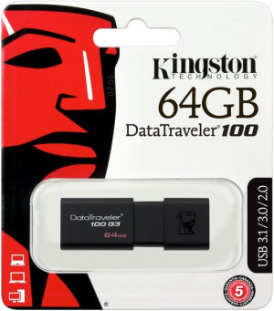 Pendrive Kingston Data Traveler Dt100 G3 64Gb Usb 3.1