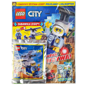 Lego City 1/2021 + Policjant + Helikopter